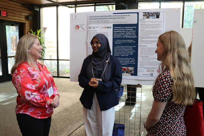 Student poster presentation at the OAGE conference